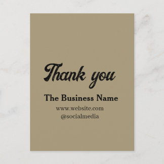 Carte Postale Simple thank you add business name details text  t