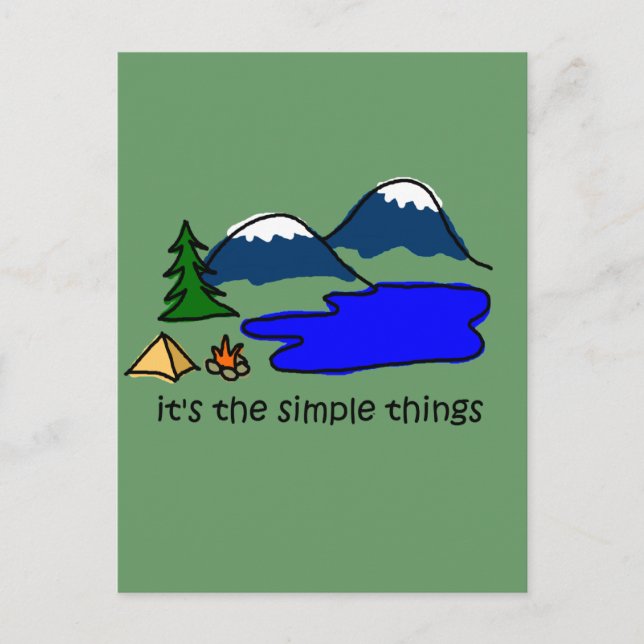 Carte Postale Simple Things - Camping (Devant)