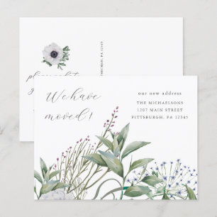 Carte Postale Simple Verdure Nous Avons Déménagé Nouvelle Maison