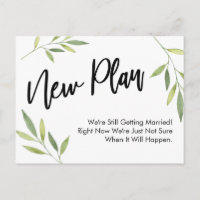 Simple verdure Nouveau plan Reporté Mariage Mise à
