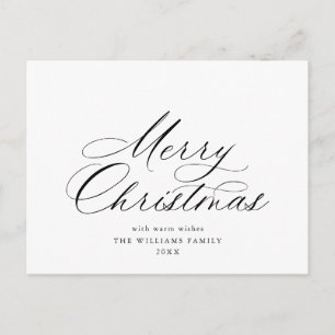 Carte Postale Simplement Élégant Joyeux Noël de voeux vacances