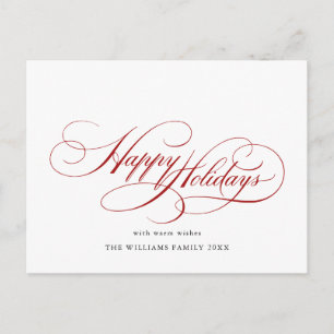 Carte Postale Simplement Élégant Noël Salutation de Joyeux Vacan