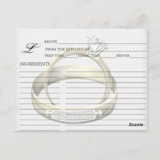 Carte Postale Simples cercles de Mariage femme mari  de mariage 