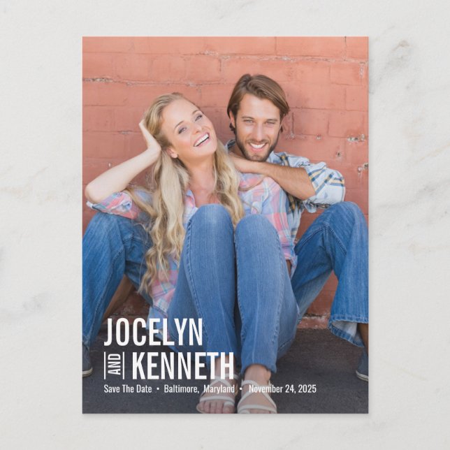 Carte Postale Simplicité Pure COULEUR ÉDITABLE Enregistrer La Da (Devant)