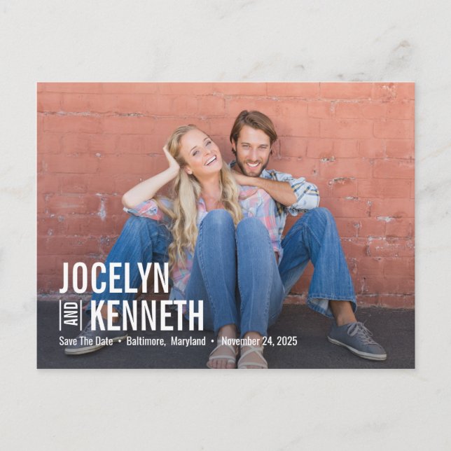 Carte Postale Simplicité Pure COULEUR ÉDITABLE Enregistrer La Da (Devant)