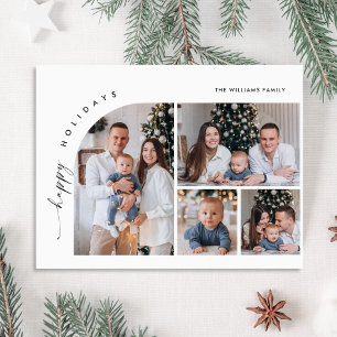 Carte Postale Simply Elegant Holiday 4 PHOTO Noël Salutation