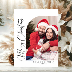 Carte Postale Simply Elegant Holiday PHOTO Noël Salutation