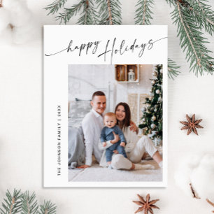 Carte Postale Simply Elegant Holiday PHOTO Noël Salutation
