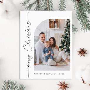 Carte Postale Simply Elegant Holiday PHOTO Noël Salutation