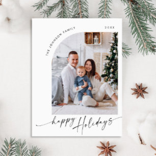 Carte Postale Simply Elegant Holiday PHOTO Noël Salutation