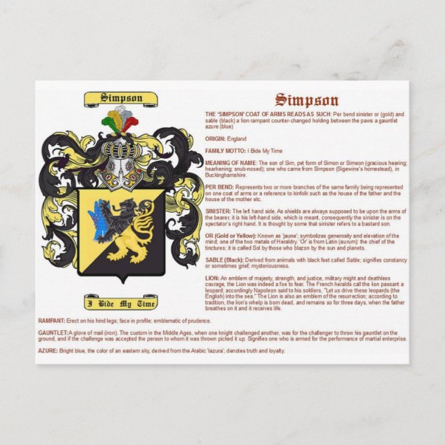 Carte Postale simpson (sens) (Devant)