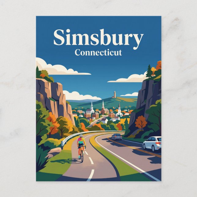 Carte Postale Simsbury Connecticut (Devant)
