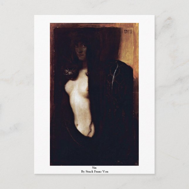 Carte Postale Sin By Stuck Franz Von (Devant)