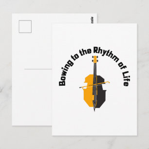 Carte Postale S'incliner au rythme de la vie Violoncelle