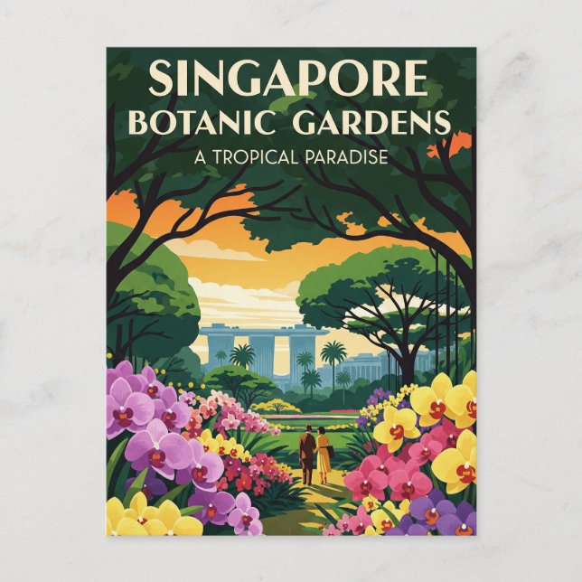 Carte Postale Singapore Botanic Gardens Travel (Devant)