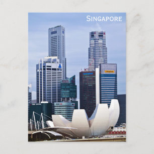 Carte Postale Singapore City Skyline Art Museum Voyage
