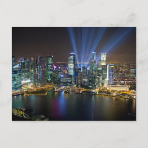 Carte Postale Singapore Downtown Lightshow