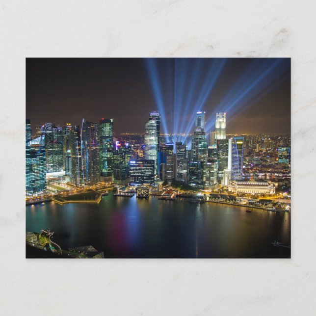 Carte Postale Singapore Downtown Lightshow (Devant)