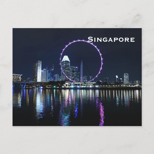 Carte Postale Singapore Vintage Tourism Travel Ajouter (Devant)