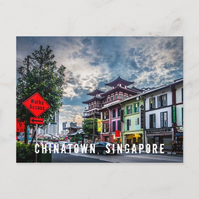 Carte postale Singapour Chinatown vibrante et colo (Devant)
