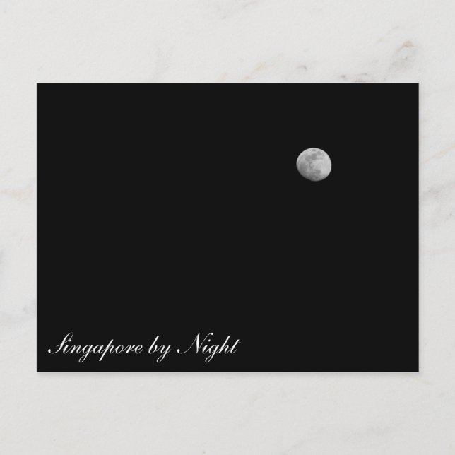 Carte Postale Singapour par nuit (Devant)