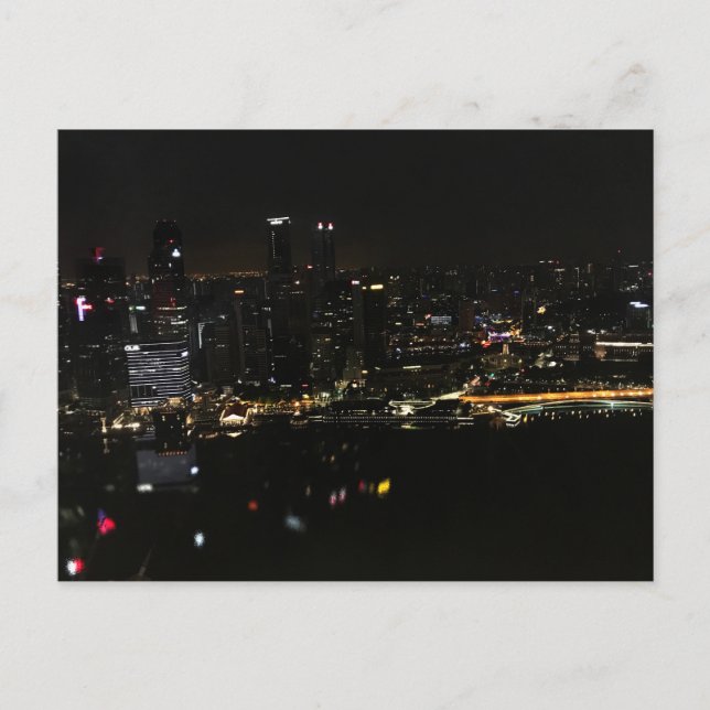 Carte postale Singapour Skyline #4 (Devant)