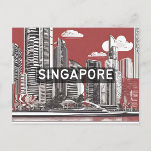 Carte Postale Singapour Travel Holiday Souvenir
