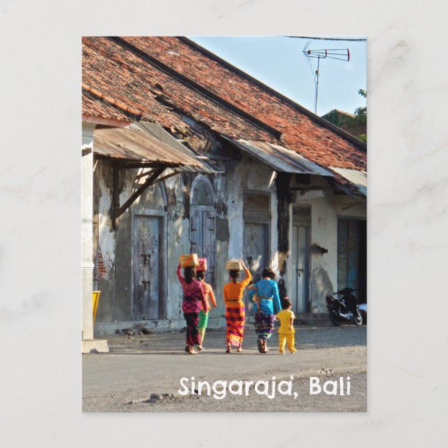 Carte postale Singaraja Bali Indonésie Balinaises  (Devant)