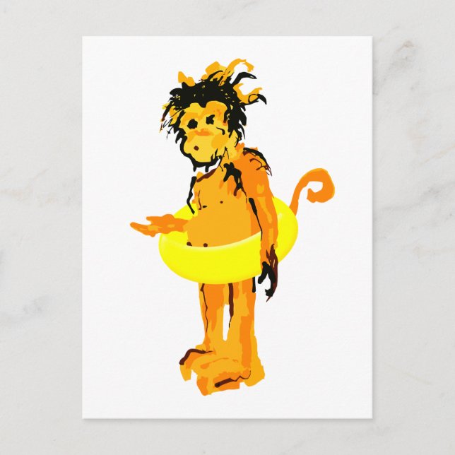 Carte Postale singe (Devant)