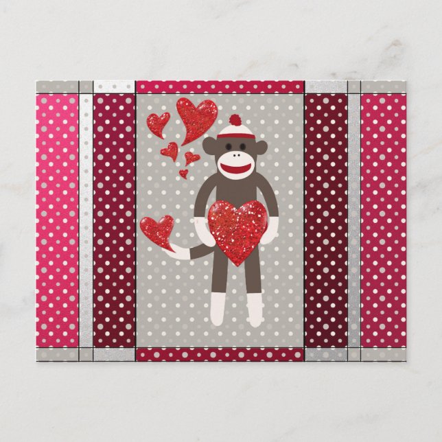 Carte Postale Singe amoureux. (Devant)