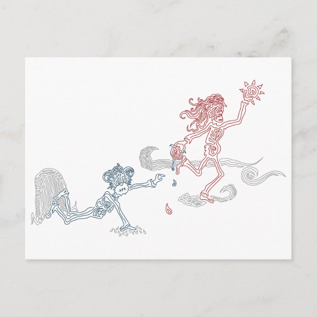 Carte Postale singe attrapeur de soleil (Devant)