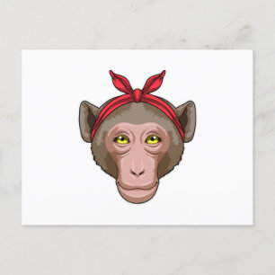 Carte Postale Singe avec Bandana