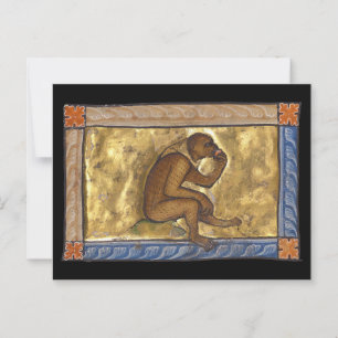 Carte Postale Singe bestiaire médiéval c. 1270