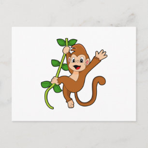 Carte Postale Singe dans la jungle