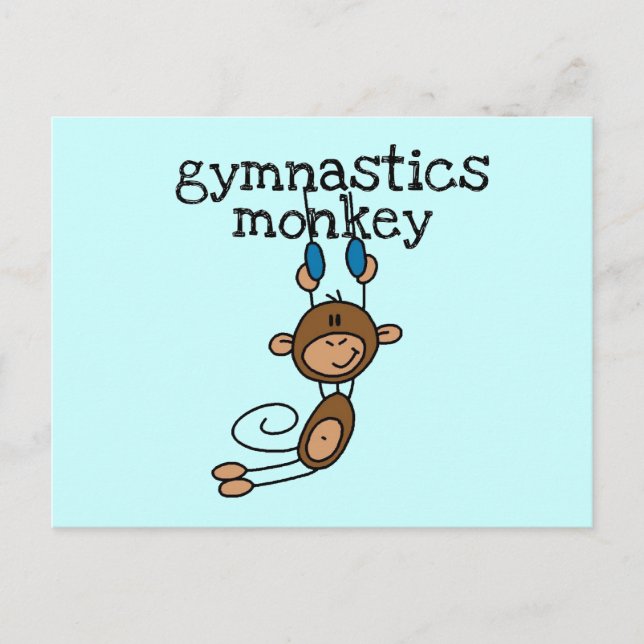 Carte Postale Singe de la gymnastique (Devant)