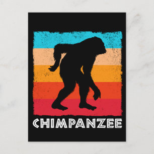 Carte Postale Singe gorille du chimpanzé rétro
