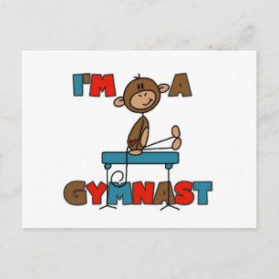 Carte Postale Singe Je suis un gymnaste