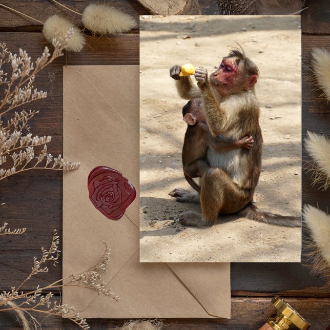 Carte Postale Singe - Mères Petit-Déjeuner (Créateur téléchargé)