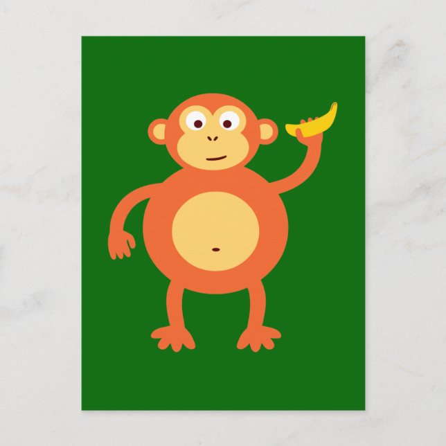 Carte Postale Singe orange (Devant)