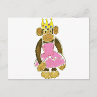 Carte Postale Singe princesse Ballerina