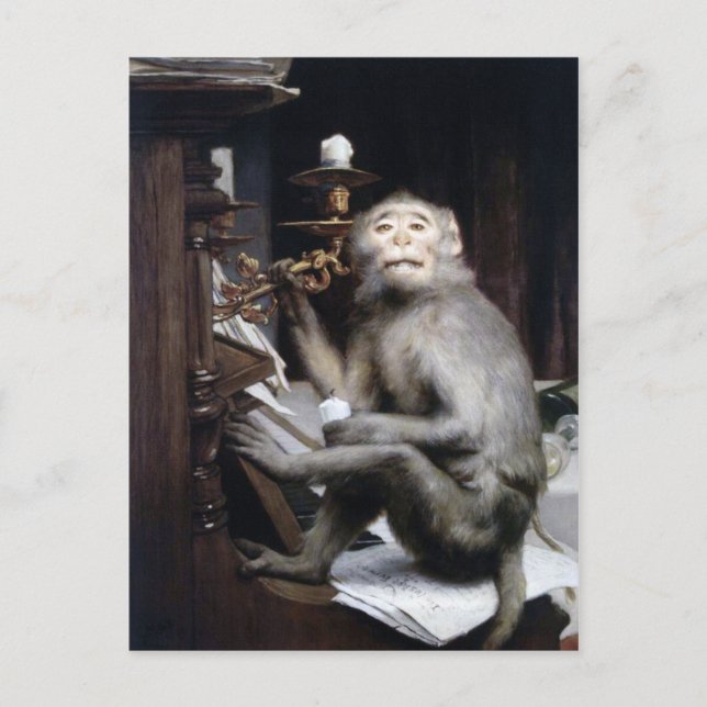 Carte Postale Singe souriant (Devant)