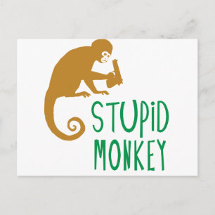 Carte Postale Singe Stupide