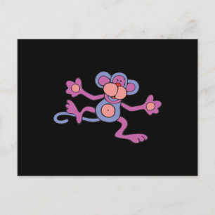 Carte Postale singe violet
