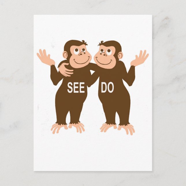 Carte Postale Singe Voir Monkey Do (1) (Devant)