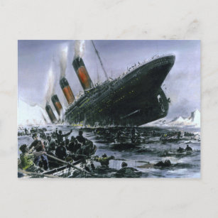 Carte Postale Sinking RMS Titanic
