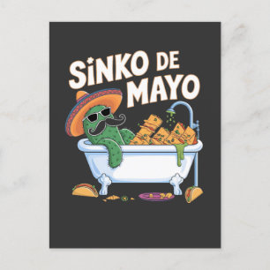 Carte Postale Sinko de Mayo Cinco De Mayo Cactus Drôle