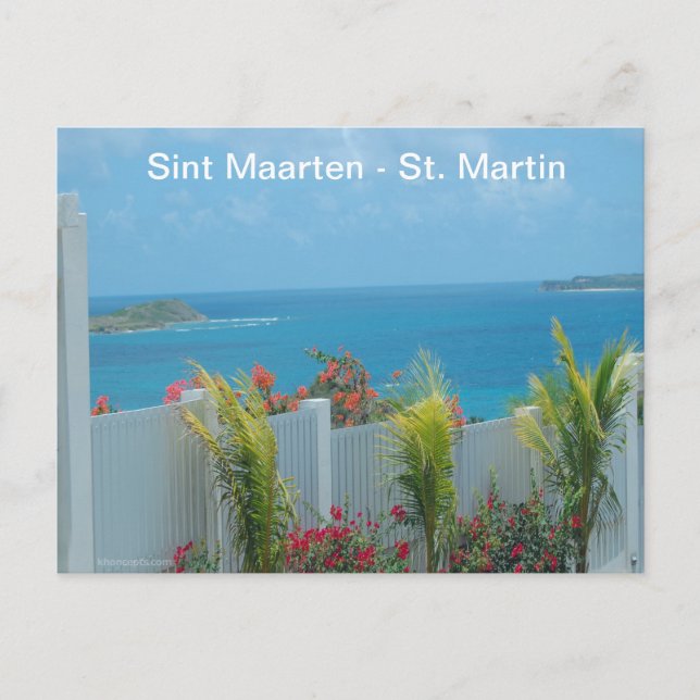 Carte Postale Sint Maarten - Saint Martin Océan Bleu Mer (Devant)