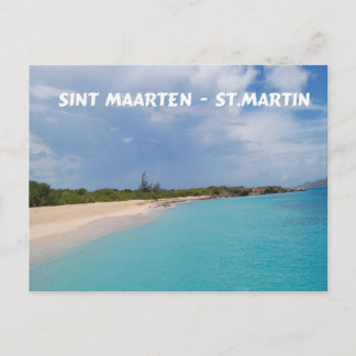 Carte Postale Sint Maarten - Scène de la plage St Martin