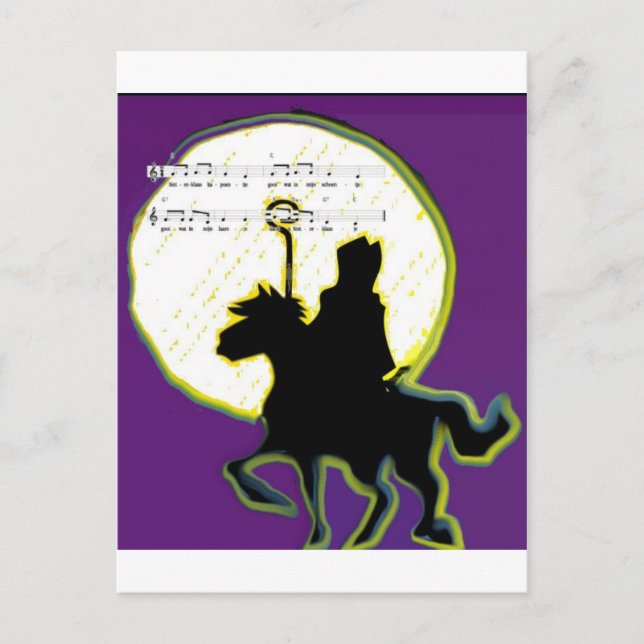 Carte Postale sinterklaas op paard (Devant)