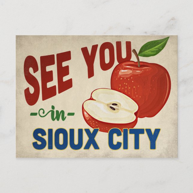 Carte Postale Sioux City Iowa Apple - Vintage voyage (Devant)